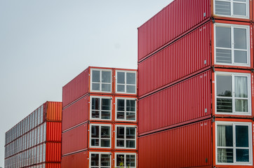Tiny living in container boxes