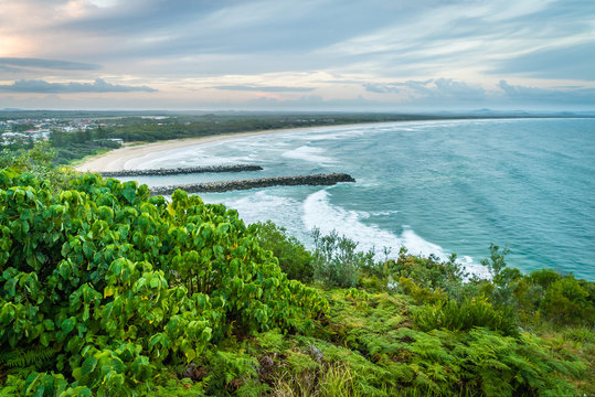 Evans Head in New South Wales, Australia, lookout panoramic view