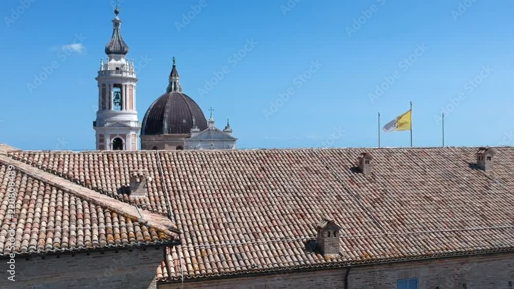 Wall mural basilica della santa casa ancient architecture of loreto italy