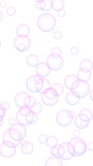 Light pastel colored background with pink bubbles. Wallpaper, texture pink balloons. 3D illustration