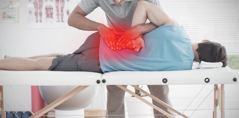 Composite image of highlighted pain