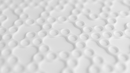 White hexagon background. 3d illustration, 3d rendering.