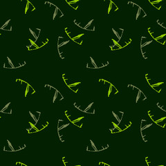 UFO military camouflage seamless pattern in in different shades of green color