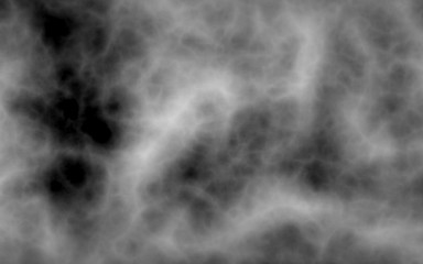 Background of abstract gray color smoke isolated on black color background. The wall of gray fog. 3D illustration
