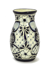 Porcelain vase, isolated on white