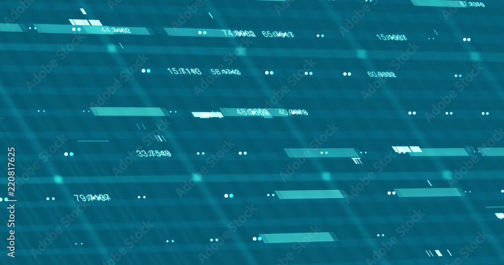 Wall mural abstract digital data background, 3d rendering