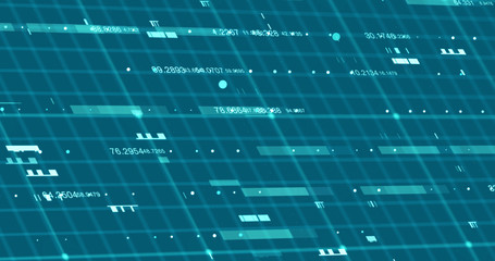 Abstract digital data background, 3D rendering