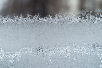 Frosted winter window