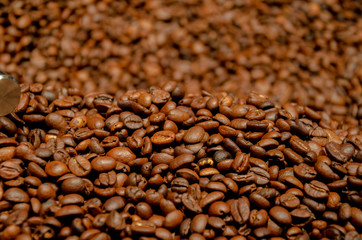 roasted coffee beans background