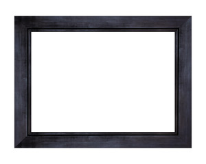Obraz premium Black wood frame isolated on white background. Object with clipping path