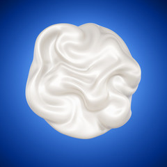 A splash of milk. 3d illustration, 3d rendering.