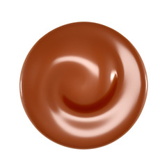 A splash of chocolate..3d illustration, 3d rendering.