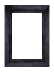 Fototapeta premium Black wood frame isolated on white background. Object with clipping path
