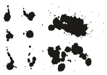 Fototapeta premium Paint Splatter Dots, Splashes & Backgrounds Set 05