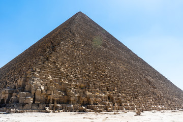 Fototapeta na wymiar Giza, Cairo, Egypt - Cheope Pyramid.