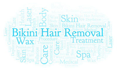 Obraz premium Bikini Hair Removal word cloud.