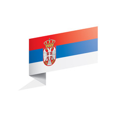 Serbia flag, vector illustration on a white background
