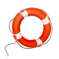 Life buoy. Red lifebuoy. Vector illustration. Equipment for swimming