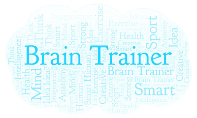 Obraz premium Brain Trainer word cloud.