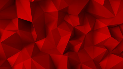 Luxurious elegant red background with triangles and crystals. 3d illustration, 3d rendering.