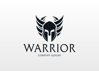 Warrior Logo. Modern warrior logo design template for a sport team - 220826281