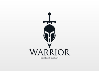 Fototapeta premium Warrior Logo. Modern warrior logo design template for a sport team