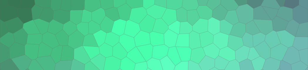 Illustration of green, blue and red   Little hexagon banner background.