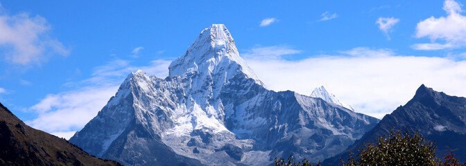 Mountain View of Ama Dablam  Mount Everest Region in Nepal