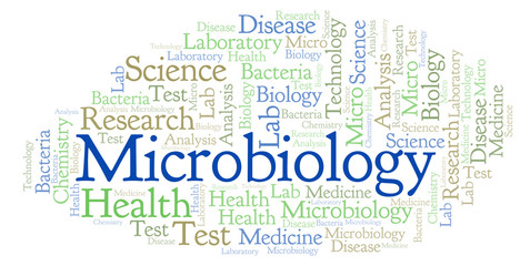 Fototapeta premium Microbiology word cloud.