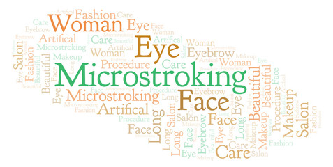 Fototapeta premium Microstroking word cloud.