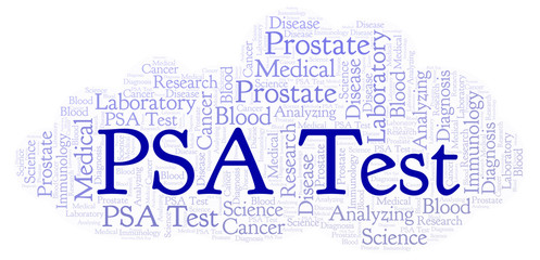 Fototapeta premium PSA Test word cloud.