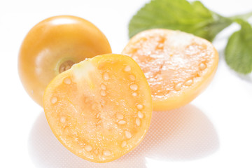 cape gooseberry fruit, uvilla on white background