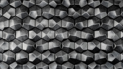 Industrial geometric grunge background with stone texture. 3d illustration, 3d rendering.