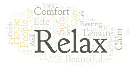 Fototapeta premium Relax word cloud.