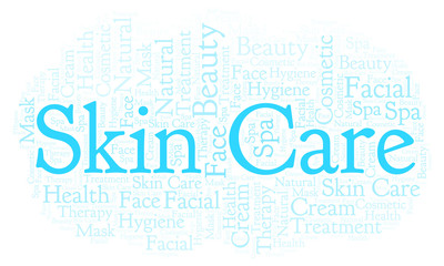 Obraz premium Skin Care word cloud.