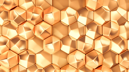 Gold metal background texture. 3d illustration, 3d rendering.