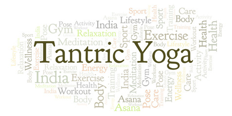 Fototapeta premium Tantric Yoga word cloud.