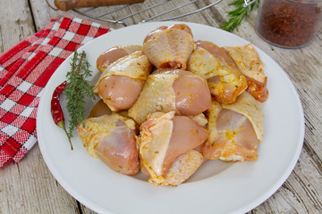 morceaux de poulet