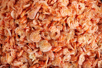 Dried shrimps, a kind of Thai food ingredient