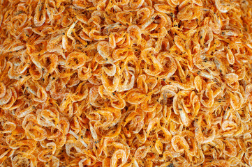 Dried shrimps, a kind of Thai food ingredient