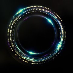 Fantastic, abstract, black, space background. 3d illustration, 3d rendering.