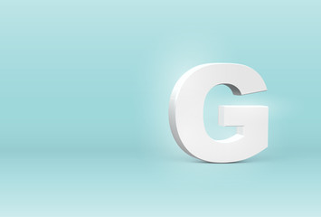 High detailed 3D font letter, vector illustration