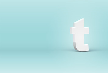 Obraz premium High detailed 3D font letter, vector illustration