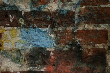 A brocken brick wall