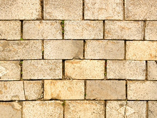 The texture of the stone paving. Street background.