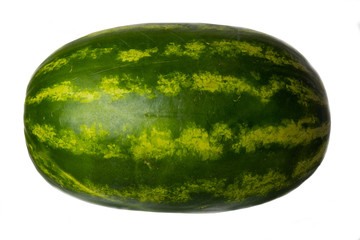 Large watermelon isolated on a white background. Concept health.