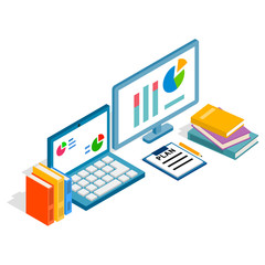 Money plan clip art. Isometric clip art of money plan concept vector icons for web isolated on white background