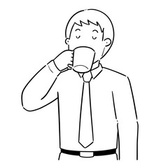 vector set of man drinking