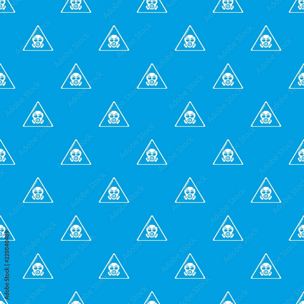 Poster gas mask pattern vector seamless blue repeat for any use