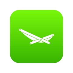 Beach chaise icon digital green for any design isolated on white vector illustration